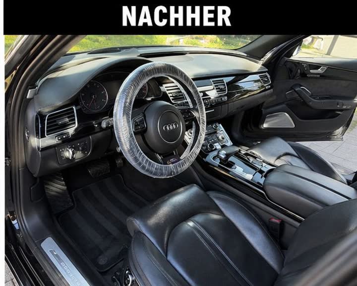 Innenreinigung eines Audi A8 – Aufbereitung ohne Wasseranschluss vor der Haustür