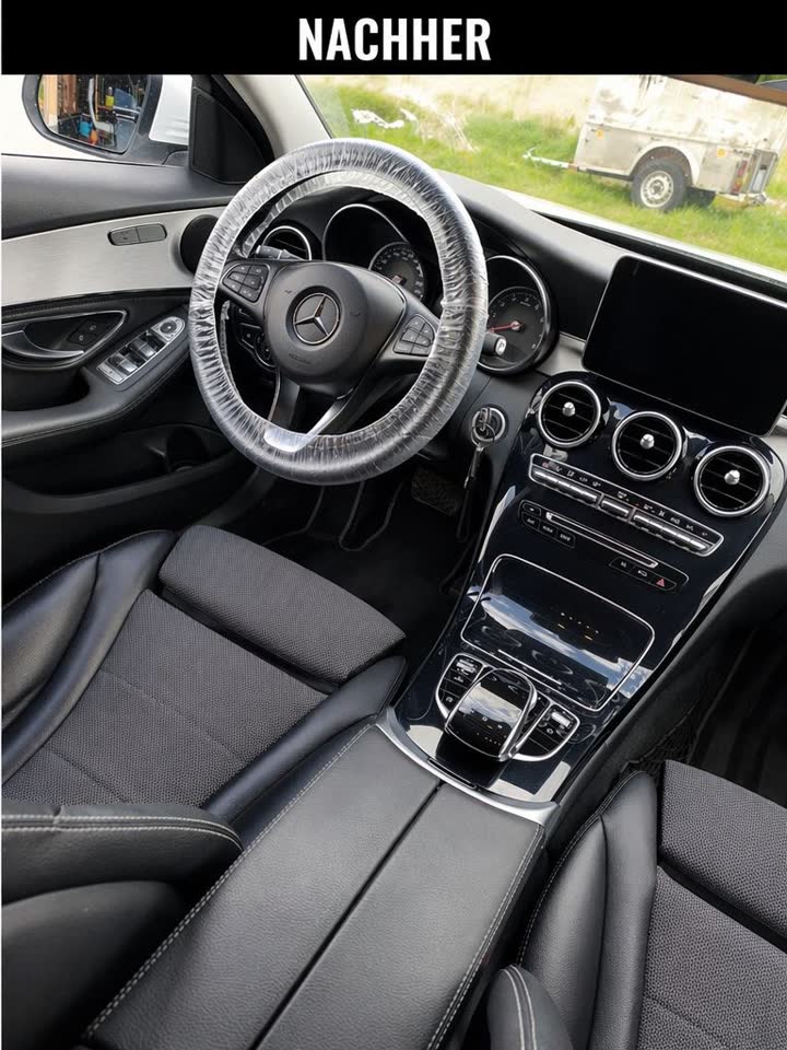 Cockpit nach der Aufbereitung in der heimischen Einfahrt